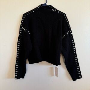 Oversized mock neck sweater